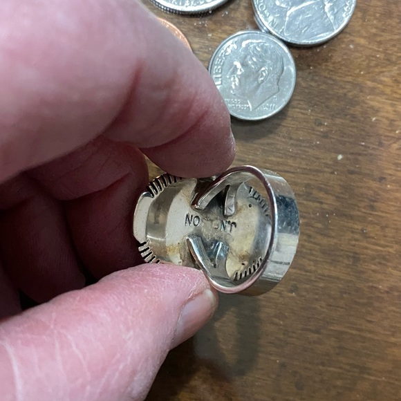 Turquoise Silver Ring Native American made - Picture 11 of 12